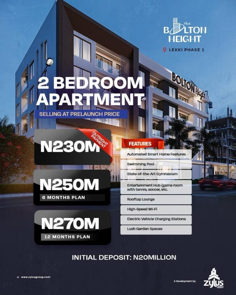 2 Bedroom Apartment – The Bolton Height